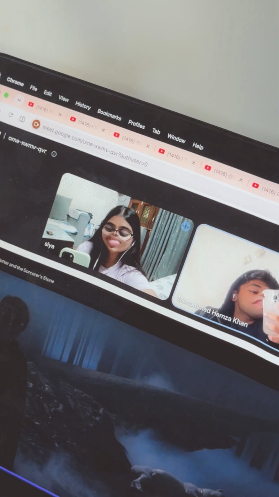 A shared video call and movie night